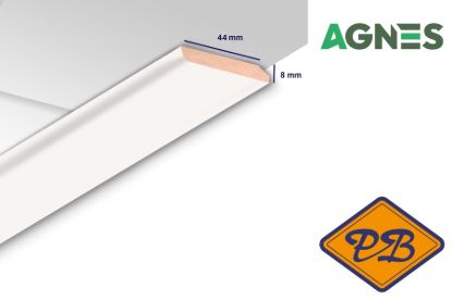 Afbeeldingen van AGNES professional plint MDF 14TF fijn structuur wit 8x44mmx260cm