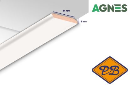 Afbeeldingen van AGNES professional plint MDF 12TF linnenwit 8x44mmx260cm