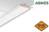 Afbeeldingen van AGNES professional plint MDF 02TF stucco wit 8x44mmx260cm