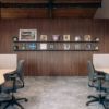 Afbeeldingen van Unilin geplastificeerd meubelpaneel 22mm Lorenzo walnut 2-zijdig voorzien van melamine kantenband