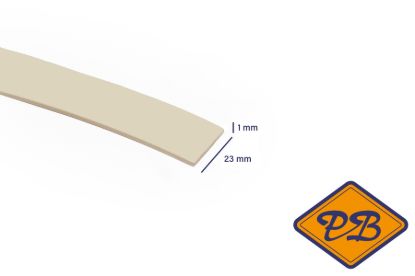 Afbeeldingen van INTRA decoratief PVC kantenband voorgelijmd Dessert Sand 1x23mm (per rol=2,6mtr)