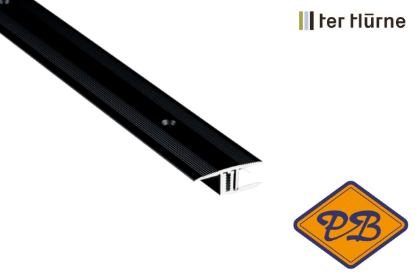 Afbeeldingen van Ter Hürne 2-delig aluminium overgangsprofiel UES 037 zwart 30mm