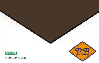 Afbeeldingen van Facapal HPL gevelplaat *RAL 8014 donkerbruin by plastica
