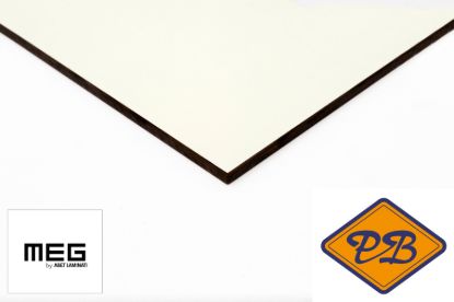 Afbeeldingen van ABET MEG® HPL gevelplaat outdoor line 2-zijdig UV *RAL 9010 zuiverwit 305x130cm