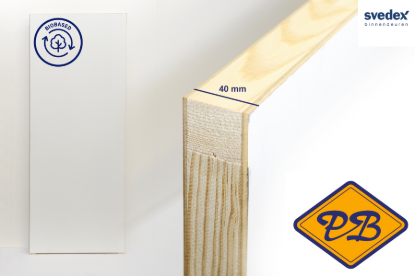 Afbeeldingen van Svedex BIObased boarddeur stomp vlak gegrond honingraat vulling 40mm