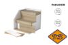 Afbeeldingen van PARADOR TATERRA HDF traptrede PPD156 Walnoot Evena zand beige ( per set 2 dubbele traptreden en 2 dubbele stootborden = 4 treden